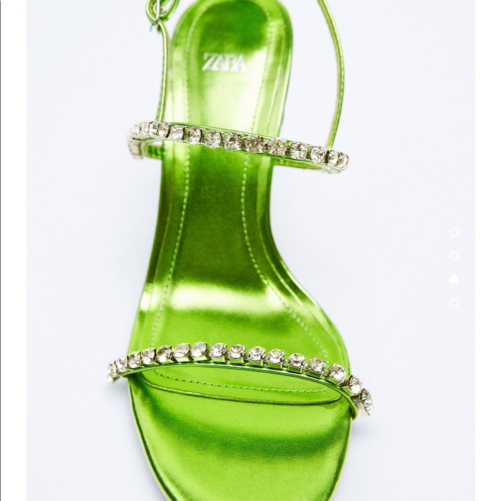 Zara Metallic Heeled Sandals - Picture 3 of 7